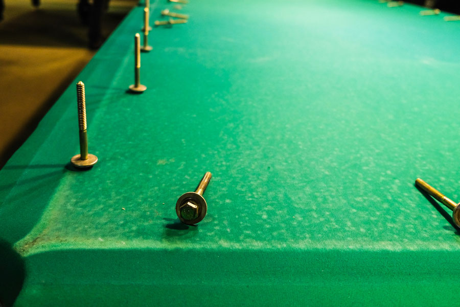 Repairing a well loved pool table 